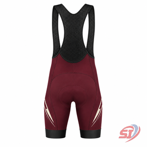 Mens <b>Padded</b> Polyamide Quick Dry Compression <b>Cycling</b> Bib <b>Shorts</b> with Reflective Printing for Road Racing - Product Image 1