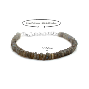 Natural Labradorite Classic Fashionable <b>Bracelet</b> 925 Sterling Silver Smooth Gemstone Handmade Unique Design High Quality Jewelry - Product Image 3