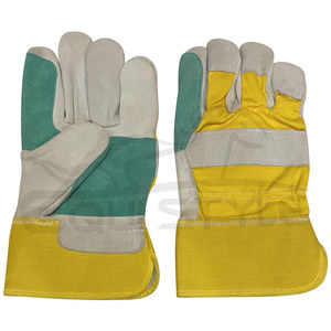 Construction Work Gloves Wholesale Heavy Duty Cowhide Split Leather Safety Gloves Industrial Use Non Slip Rigger Gloves - Product Image 1