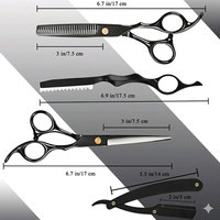 Ensemble de ciseaux de coiffure avec ciseaux à effiler, kit d'outils de haute précision pour barbier et salon, pour la coiffure et l'usage domestique