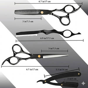 Juego de Tijeras para Cortar Cabello con Tijeras de Entresacar, Kit de Herramientas de Alta Precisión para Peluquería, Estilismo y Uso Doméstico - Product Image 2