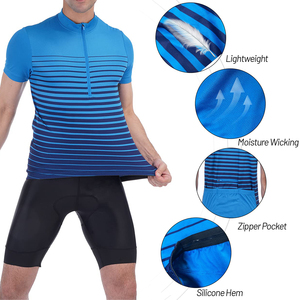 Maillot de cyclisme pour hommes aux couleurs vives, chemise de vélo à manches courtes, vêtements de vélo de route respirants, vêtements de sport de plein air, haut de cyclisme - Product Image 4