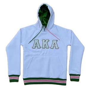 Sudadera con Capucha de Chenilla AKA, Tejida en Algodón, con Logotipo Universitario, Antiencogimiento, para Fraternidades, Tallas Grandes - Product Image 1