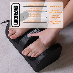 Massaggiatore per Piedi Black Co Comfort Therapy con Funzione di Impastamento e Rotolamento per Massaggio di Caviglie e Polpacci Senza Telecomando - Product Image 2