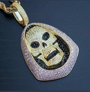 Colgante de Calavera de Aleación de Zinc con Diamantes de Alta Calidad y Aspecto Elegante, Regalo para Hombres, para Fiestas y Uso Diario - Product Image 2