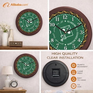 นาฬิกาแขวนผนังพลาสติกพิมพ์ลายดิจิทัล สีและโลโก้ปรับแต่งได้-สินค้าส่งเสริมการขายสำหรับสำนักงาน เหมาะสำหรับวันแม่ วันฮาโลวีน วันพ่อ - Product Image 2