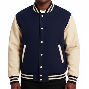<b>Men's</b> <b>Baseball</b> Varsity <b>Jacket</b> Custom Letterman <b>Jacket</b> Wool Body Leather Sleeves OEM ODM Wholesale Private Label Factory - Product Image 4