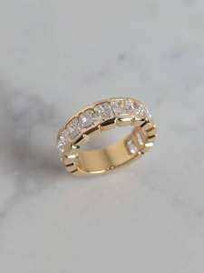 Pass Diamond Tester D Color Moissanite Engagement Wedding <b>Ring</b> 18K Gold Plated 925 <b>Silver</b> <b>Emerald</b> Cut for Certified Iced - Product Image 2