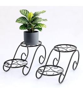 Support de pot de fleurs polyvalent en fer, compatible avec différentes tailles de pots, pour une mise en scène élégante des plantes d'intérieur et d'extérieur - Product Image 4