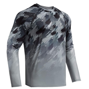 เสื้อตกปลาแบบแห้งเร็ว ระบายอากาศได้ดี ผลิตตามสั่งจากปากีสถาน ผ้าโพลีเอสเตอร์ 100% ป้องกันรังสียูวี UPF 50+ แขนยาว - Product Image 5