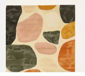 พรมขนสัตว์/ผ้าฝ้ายคุณภาพโรงแรม หรูหรา นุ่มพิเศษ หนาเป็นพิเศษ สำหรับห้องนอนและห้องนั่งเล่น ดีไซน์ทันสมัย พิมพ์ลายตามสั่ง - Product Image 4