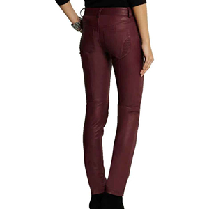Pantalon en cuir matelassé de luxe texturé de qualité supérieure – Design de mode élégant – Pantalon en cuir ciré – Pantalon stylé - Product Image 5