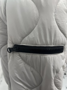 Women's <b>Quilted</b> Bomber <b>Jacket</b> Stand Collar Full Sleeve Zipper Closure Solid Color Autumn Wear - Product Image 3