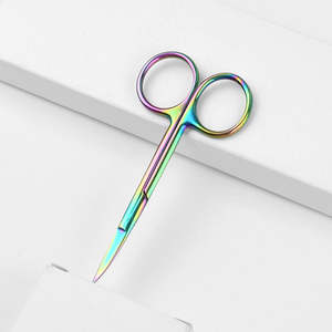 Ciseaux de beauté droits en acier inoxydable et céramique pour la coupe des sourcils, la moustache, l'épilation des cils ANAAIF - Product Image 1