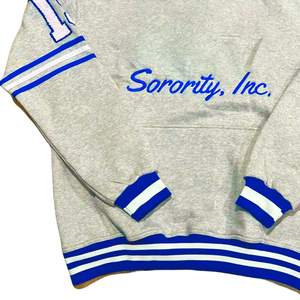 เสื้อสเวตเชิ้ต Zeta Phi Beta Sorority Chenille Patches 1920 คอกลม แขนลายทาง ปลายแขนยืดหยุ่น กระเป๋าจิงโจ้ ทรงลำลอง ZPB - Product Image 4