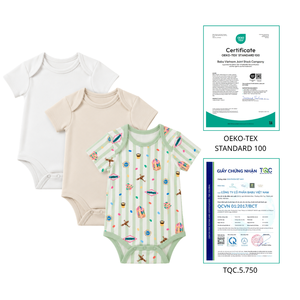 Venta al por Mayor de Bodies de Bebé Lisos de Algodón Suave de Manga Corta, Personalizables con Logotipo, Marca Privada, OEM - Product Image 3