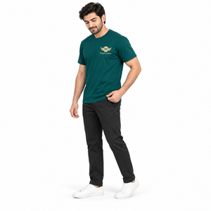 Camiseta de Hombre OEM de Poliéster/Algodón, Tela Premium con Lavado Ácido, Estampado Ecológico, Acabado Suave, Corte Holgado y Cómodo - Product Image 2
