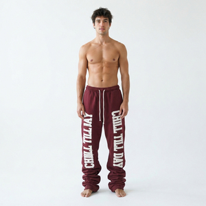 Pantalones Deportivos Personalizados con Estampado Desgastado, Pantalones de Invierno Ecológicos y Resistentes, Pantalones Deportivos de Felpa Francesa de 400 GSM - Product Image 1
