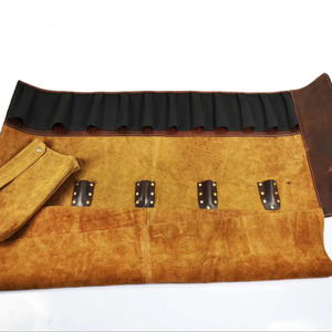 Estuche Organizador de Cuchillos de Chef Profesional de Cuero Genuino OEM, Resistente a Olores, de Alta Resistencia, Modelo LBKR-0043 - Product Image 1