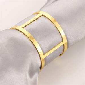 Elegante Anillo de Servilleta de Metal de Lujo Diseñado para Experiencias Gastronómicas de Alta Gama - Product Image 2