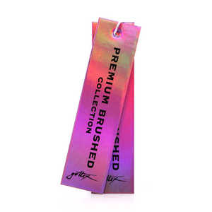 Etiqueta Colgante de Cartón Plateado Personalizada OEM 2026, Etiqueta Colgante Colorida Morada - Product Image 2