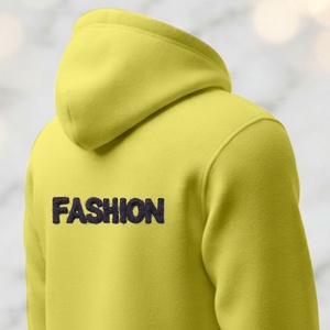 Top Quality Top Selling Sustainable Mat Yellow Color Custom Chenille Embroidery Logo Patch Professional Premium Quality <b>Hoodies</b> - Product Image 5
