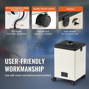 Estrattore di Fumi per Saldatura Mobile da 150W con 3 Filtri a Stadio, Aspirazione Potente 332 M3/h, Purificatore di Fumo - Product Image 5