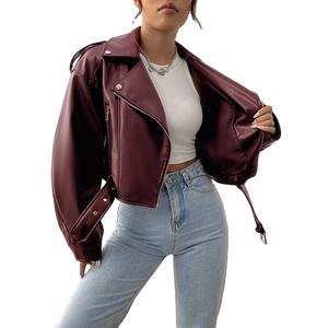 แจ็คเก็ตคอตั้งหนัง PU สำหรับผู้ชาย, 2025หรูหราปกติเหมาะสำหรับใส่กลางแจ้งขี่มอเตอร์ไซค์ฤดูใบไม้ร่วงฤดูหนาวกันลมระบายอากาศได้ดี - Product Image 3