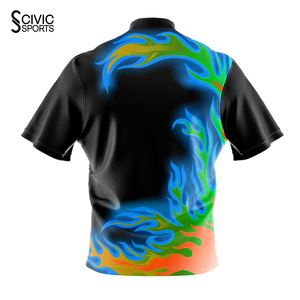 Customizable Sports 1/4 Zip T-shirts Quick Dry Sublimation Print <b>Bowling</b> Jersey Free Design Uniform - Product Image 6