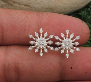 Pendientes de Plata de Ley 925 de Lujo con Circonita Cúbica, Joyería Fina Minimalista para Mujer y Hombre, Venta al por Mayor para Fiestas - Product Image 2
