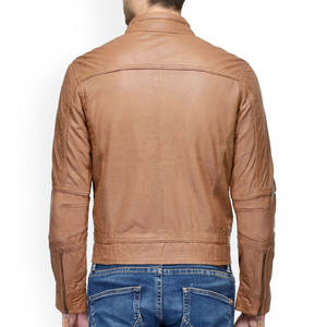 Veste en cuir véritable pour homme avec fermeture éclair intégrale et design élégant pour les tenues de soirée ou décontractées, veste d'hiver pour homme - Product Image 3