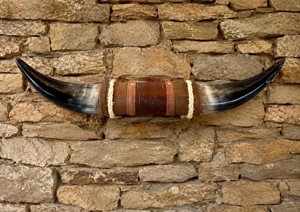 Juego de Cuernos de Toro Montados, Ecológicos, Hechos a Mano, Rústicos, Modernos, con Diseño Animal, Cuernos Pulidos, Decoración del Hogar Estilo Western, Pascua - Product Image 4