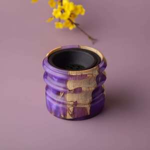 Quemador de Incienso WoodAura de Madera Sólida Natural y Resina con Diseño Decorativo para Recoger Ceniza, para un Hogar Pacífico - Product Image 5