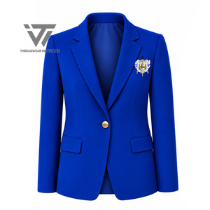 Custom Solid Sigma Gamma Rho Sorority Clothing Embroidered 100% Cotton Formal <b>Blazer</b> Jacket Business Coat Greek Paraphernalia - Product Image 1