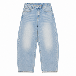 Urban Drift Mid Washed Baggy Jeans Men Relaxed Fit Streetwear Denim Loose Wide Leg Casual Winter Breathable Waterproof Windproof - Product Image 3
