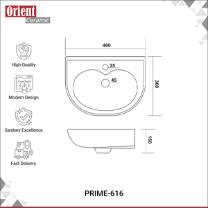 Superlative Quality 5 Year Warranty Eco-Friendly Ceramic Sanitary Ware Wall Hung Wash <b>Basin</b> Available at Low Price - Product Image 3