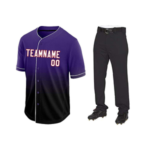 Uniforme Deportivo de Béisbol Profesional al por Mayor, con Tela Resistente 100% Poliéster, Ajuste Flexible y Opciones de Diseño Ilimitadas - Product Image 1