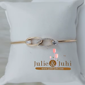 Premium <b>Kada</b> 18K Rose Gold Pink Bangles Women Modern Fashionable Design Zircon Smooth Finish Durable Comfortable Gift - Product Image 6