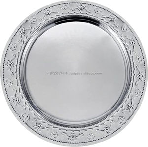 Plaque chargeur en acier inoxydable avec poli miroir pour le style de table de buffet dans l'hospitalité haut de gamme ou les banquets - Product Image 3