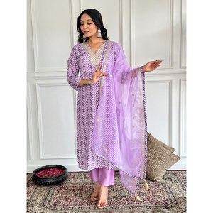 Hermosa parte superior e inferior de ropa de fiesta con Conjunto elegante de tamaño Dupatta XL - Product Image 3