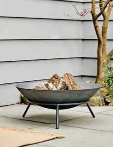 Brasero Redondo Moderno de Acero, Brasero de Bajo Perfil Resistente para Exteriores, Brasero de Metal para Patio, Estufa de Carbón para Jardín - Product Image 1
