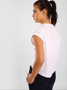 Camiseta Corta Blanca para Mujer, Cuello Redondo, Sin Mangas, Algodón Jersey, Transpirable, Informal, con Estampado de Letras y Logotipo Frontal - Product Image 6