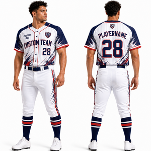Ensemble Maillot et Pantalon de Baseball Premium Personnalisable pour Équipe – Idéal Entraînement, Compétition et Loisirs – Modèle Entièrement Boutonné avec Passepoil - Product Image 6