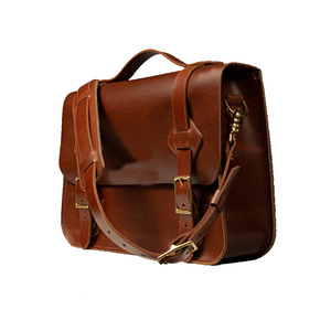 Satchel <b>bag</b> structured faux leather <b>multi</b> <b>compartment</b> 14 inch laptop capacity adjustable strap classic work school - Product Image 6