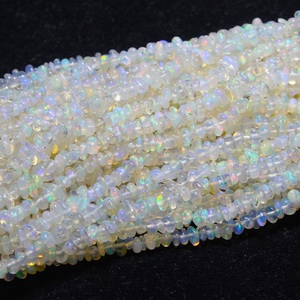 White Opal Uncut Beads Uneven Shape Opal <b>Drilled</b> Beads 3-4mm Size Natural Ethiopian Opal Beads 16" inches long For <b>Jewelry</b> - Product Image 2
