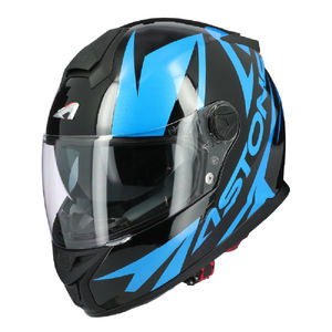 Casque de moto intégral ASTONE HELMETS ABS modèle GTO7 SKYLINE GLOSS CHROME BLUE, doublure intérieure en polyester, tailles XS-XXL - Product Image 6