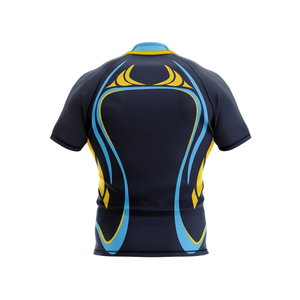 Maillot de rugby à sublimation intégrale avec tissu interlock en polyester durable, design personnalisé pour équipes professionnelles Hoodrix - Product Image 3