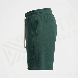 Shorts de survêtement vintage en molleton de coton pour homme, épais, avec impression 3D en relief, design délavé à l'acide, style streetwear, tricoté, couleur personnalisable - Product Image 3