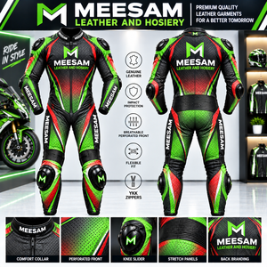 Traje de Motociclismo de Cuero Completo para Hombre, Transpirable y Perforado, de Una Pieza - Product Image 1