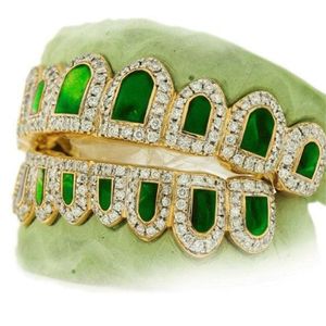 Grillz dentaire Moissanite ultra-brillant, plaqué or argent 925, clarté VVS, pour événements - Product Image 4